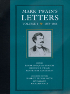 cover image of Mark Twain's Letters, Volume 1